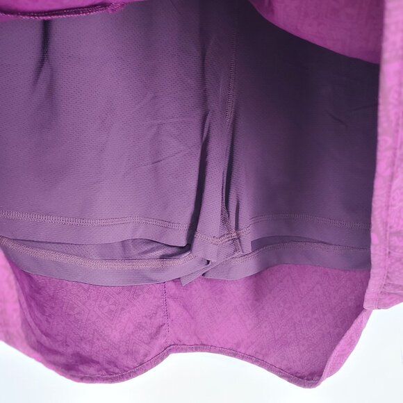 Duluth Trading Co Women's Go Go Purple and Grey Printed Active Skort Skirt Large - Picture 9 of 14
